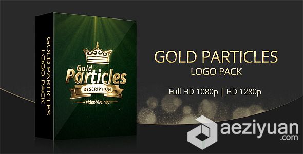 优雅金色粒子汇聚logo展示AE模版 Videohive AGold Particles Logo Pack优雅,金色,粒子,汇聚,展示 - AE资源网 www.aeziyuan.com