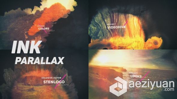 水墨视差效果转场过渡幻灯片AE模板 Videohive Ink Parallax Slideshow水墨,视差,效果,转场,过渡 - AE资源网 www.aeziyuan.com