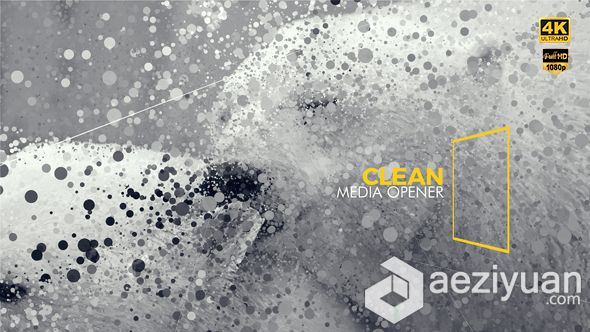 圆形粒子转场过渡动画AE模板 Videohive Clean Media Opener I Slideshow圆形,粒子,转场,过渡,动画 - AE资源网 www.aeziyuan.com