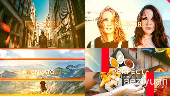 现代时尚快速切换照片幻灯片相册动画AE模板 Videohive Fast Slideshow现代时尚,快速,切换,照片,幻灯片 - AE资源网 www.aeziyuan.com