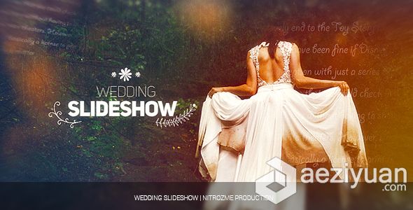 复古艺术浪漫相册幻灯片动画AE模板 VideoHive Wedding Slideshow复古,艺术,浪漫,相册,幻灯片 - AE资源网 www.aeziyuan.com