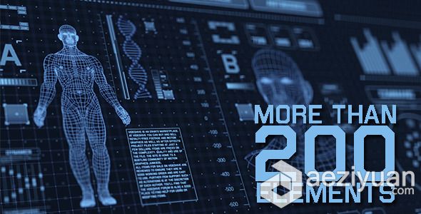 200多个科幻界面高科技UI展示AE模板 VideoHive Sci-fi Interface HUD Package多个,科幻,展示,interface,package - AE资源网 www.aeziyuan.com