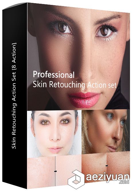 高端超质感人像皮肤纹理再生修饰PS动作 Professional Skin Retouching Action set高端,皮肤,纹理,再生,修饰 - AE资源网 www.aeziyuan.com