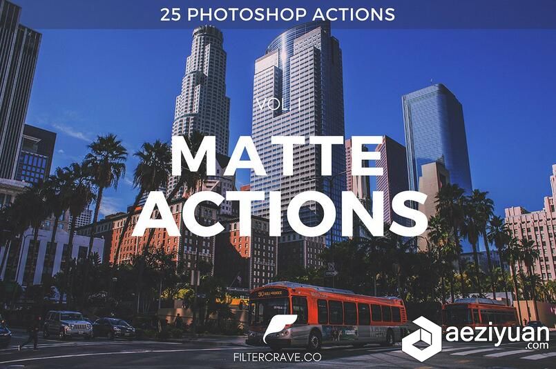 哑光PS动作 Matte Photoshop Actions I动作,photoshop,actions - AE资源网 www.aeziyuan.com