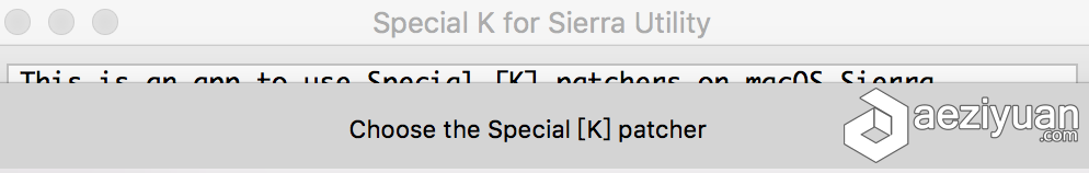 Special K for Sierra Utility修复工具,解决Mac 10.12注册机意外退出special,sierra,utility,修复工具,工具 - AE资源网 www.aeziyuan.com