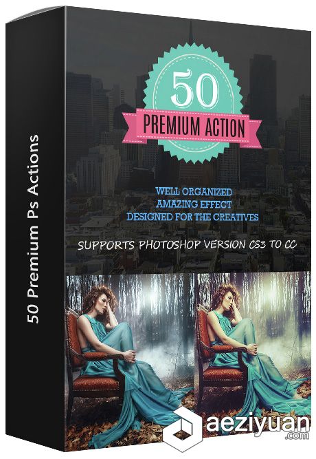 50组时尚调色动作 50 Premium Ps Actions时尚,动作,premium,actions - AE资源网 www.aeziyuan.com