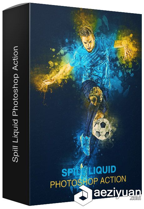 水墨喷溅PS动作Spill Liquid Photoshop Action 附视频教程水墨,动作,photoshop,action,视频教程 - AE资源网 www.aeziyuan.com