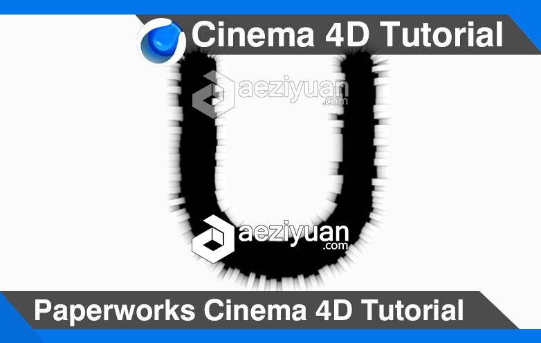 C4D四例纸制创意艺术文字制作视频教程 Paperworks Cinema 4D Tutorial创意艺术,文字,cinema,tutorial - AE资源网 www.aeziyuan.com