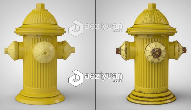 C4D消防栓建模材质渲染视频教程 Minion Hydrant Cinema 4D Tutorial消防栓,建模,材质,渲染,cinema - AE资源网 www.aeziyuan.com