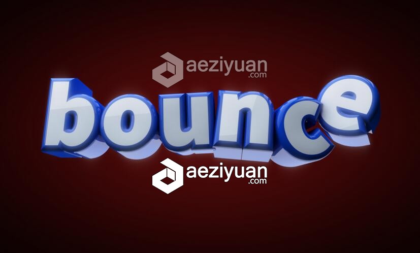 C4D卡通3D文字跳跃动画视频教程 Bouncing Text Cinema 4D Tutorial卡通,文字,跳跃,动画,视频教程 - AE资源网 www.aeziyuan.com