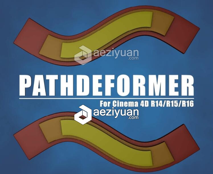 C4D插件：路径变形插件Tarabella Path Deformer v1.6 Cinema 4d R14-R18 WIN插件,路径,变形,path,cinema - AE资源网 www.aeziyuan.com