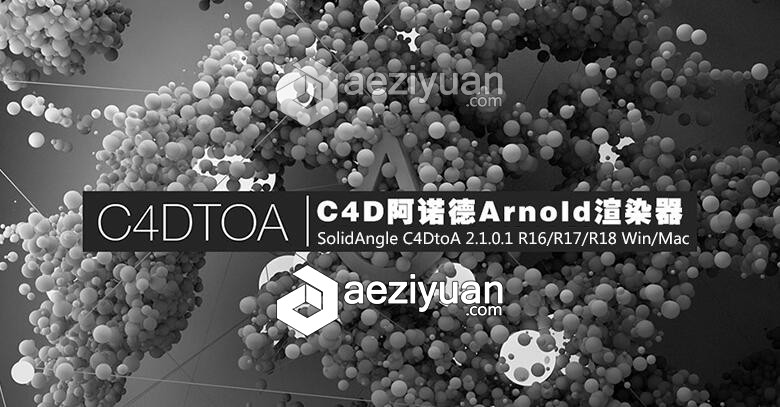 C4D阿诺德Arnold渲染器 SolidAngle C4DtoA 2.1.0.1 R16/R17/R18 Win/Mac渲染器 - AE资源网 www.aeziyuan.com