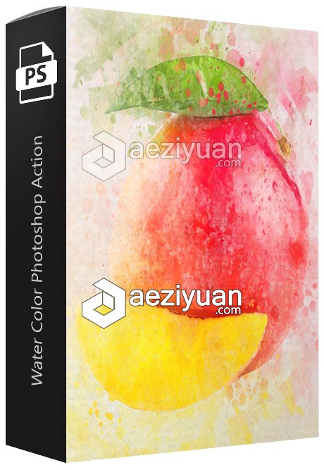 现实水彩画PS动作 Water Color Photoshop Action 附视频教程现实,动作,color,photoshop,action - AE资源网 www.aeziyuan.com