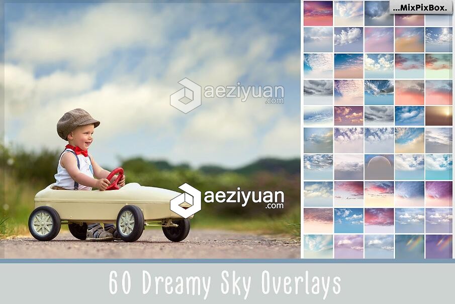 60组高清梦幻天空云彩叠加合成背景素材 60 Dreamy Sky Photo Overlays高清,天空,云彩,叠加,合成 - AE资源网 www.aeziyuan.com