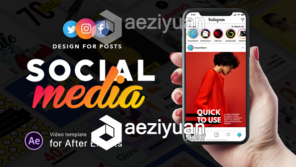 社交媒体广告AE模板 videohive Social Media - Design for Posts 21371841社交媒体,social,media,design,21371841 - AE资源网 www.aeziyuan.com