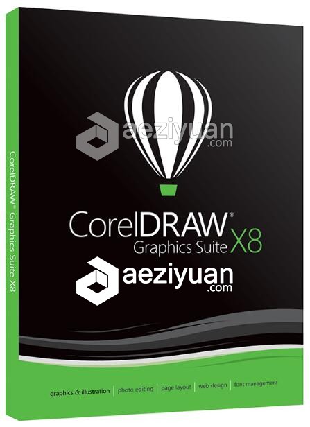 CorelDRAW X8 零售版简体中文64位 CorelDRAW Graphics Suite X8 WinCorelDRAW,简体中文 - AE资源网 www.aeziyuan.com