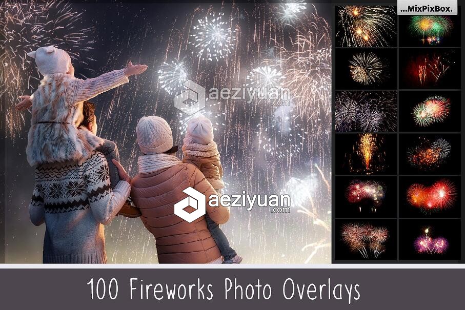 100+高清烟花烟火叠加合成前景素材 附视频教程 100 Fireworks Overlays高清,烟花,烟火,叠加,合成 - AE资源网 www.aeziyuan.com