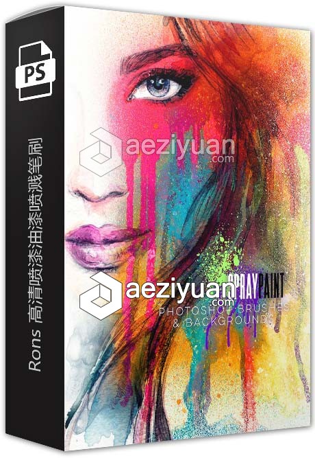 Rons 高清喷漆油漆喷溅笔刷 Ron's Spray Paint高清,油漆,笔刷,spray - AE资源网 www.aeziyuan.com