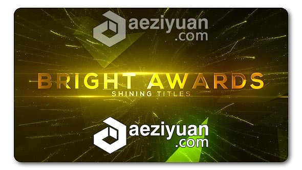 漂亮抽象粒子光束文字标题展示AE模板 Bright and Shine Awards Titles漂亮,抽象,粒子,标题,展示 - AE资源网 www.aeziyuan.com