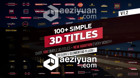 100种是时尚简洁三维文字标题动画包AE模板 Videohive 100+ Simple 3D Titles V1.2可以采用IP方法调用,一台机器挂掉,CURLOPT_URL,CURLOPT_HEADER,CURLOPT_POST - AE资源网 www.aeziyuan.com