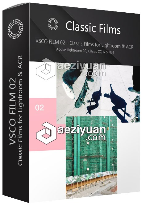 VSCO FILM 02 - Classic Films for Lightroom &amp; ACR 经典电影预设 2018.7更新classic,lightroom - AE资源网 www.aeziyuan.com