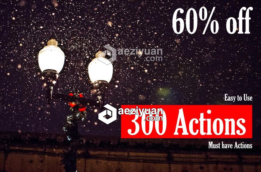 300款复古唯美,手绘铅笔画,黑白效果,HDR效果等PS动作 300 PS Actions Bundle复古,唯美,手绘,黑白,效果 - AE资源网 www.aeziyuan.com