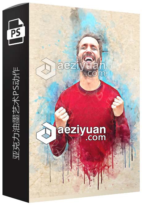 亚克力油墨艺术PS动作 Acrylic Ink Art Photoshop Action油墨,艺术,动作,photoshop,action - AE资源网 www.aeziyuan.com