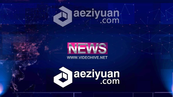 科技感新闻栏目包装片头AE模板 Videohive News Intro科技感,片头,news - AE资源网 www.aeziyuan.com