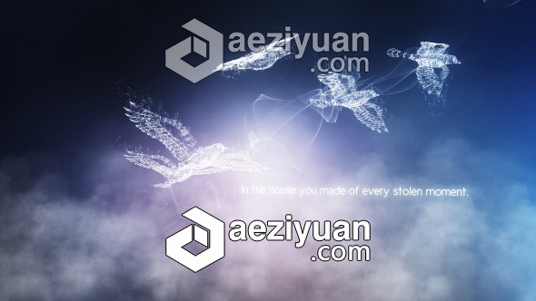 抽象流光飞鸟特效片头动画AE模板 Videohive Concept of Freedom抽象,流光,特效,concept,freedom - AE资源网 www.aeziyuan.com