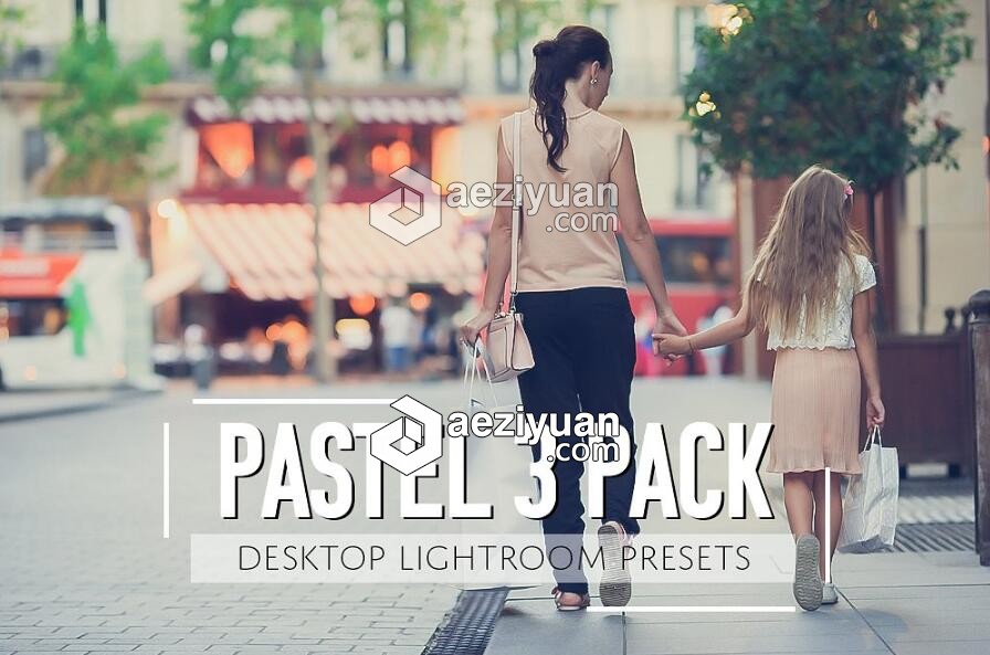 粉系LR预设 Lightroom Preset Pack Pastels预设,lightroom,pack - AE资源网 www.aeziyuan.com