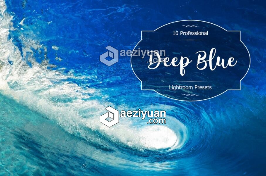 深蓝色色彩校正Lightroom预设 Deep Blue Lr Presetslightroom,预设 - AE资源网 www.aeziyuan.com