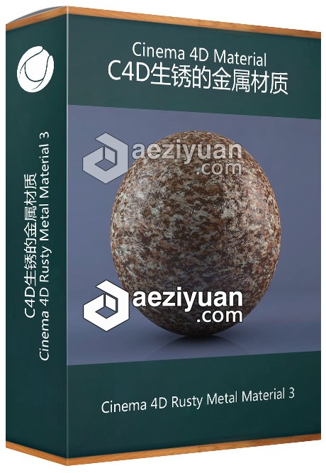 C4D生锈的金属材质 Cinema 4D Rusty Metal Material 3金属,材质,cinema,metal,material - AE资源网 www.aeziyuan.com