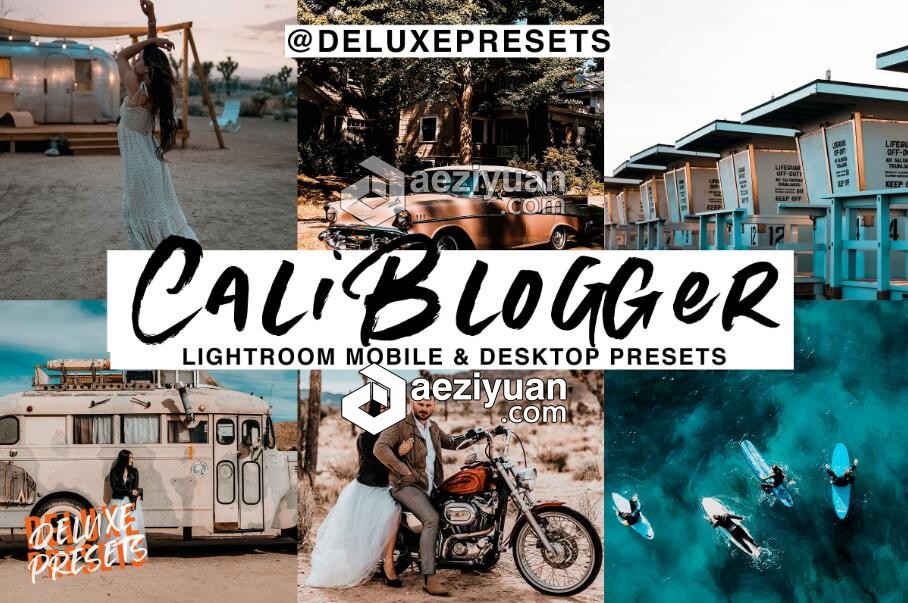 网红博主旅行摄影Lightroom预设+手机版lr预设 Cali Blogger Lightroom Presets旅行摄影,摄影,lightroom,预设,手机 - AE资源网 www.aeziyuan.com