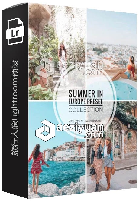 旅行人像Lightroom预设 Takeoff With Love - Summer in Europe Lightroom可以采用IP方法调用,一台机器挂掉,CURLOPT_URL,CURLOPT_HEADER,CURLOPT_POST - AE资源网 www.aeziyuan.com