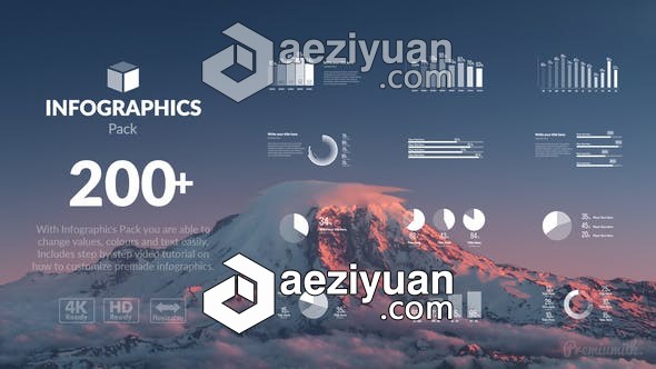 200种公司企业信息数据统计图动画包AE模板 Videohive Infographics Pack数据统计,动画,infographics - AE资源网 www.aeziyuan.com