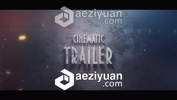 大气影视预告文字标题片头AE模板 Videohive Cinematic Trailer大气,影视,预告,标题,片头 - AE资源网 www.aeziyuan.com