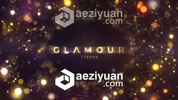 金色闪耀粒子背景文字标题片头AE模板 Videohive Glamour Titles金色,闪耀,粒子,背景,标题 - AE资源网 www.aeziyuan.com