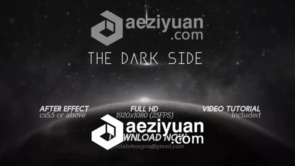 宇宙太空黑暗星球文字标题展示片头AE模板 Videohive The Dark Side宇宙,太空,黑暗,文字,标题 - AE资源网 www.aeziyuan.com