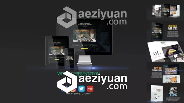 网站页面介绍展示AE模板 Videohive Website Presentation网站,页面,介绍,展示,website - AE资源网 www.aeziyuan.com