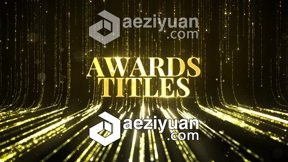 粒子瀑布流颁奖文字标题片头AE模板 Videohive Awards Titles粒子,瀑布流,颁奖,文字,标题 - AE资源网 www.aeziyuan.com