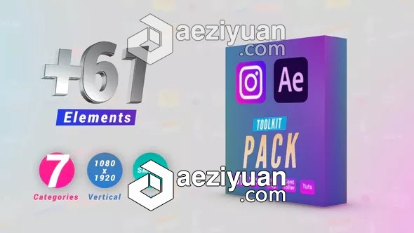 竖屏图文包装元素动画包AE模板 Videohive Instagram Toolkit Pack可以采用IP方法调用,一台机器挂掉,CURLOPT_URL,CURLOPT_HEADER,CURLOPT_POST - AE资源网 www.aeziyuan.com