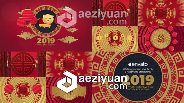 中国风红色剪纸新年快乐片头AE模板 Videohive Chinese New Year 2019红色,剪纸,新年快乐,片头,chinese - AE资源网 www.aeziyuan.com