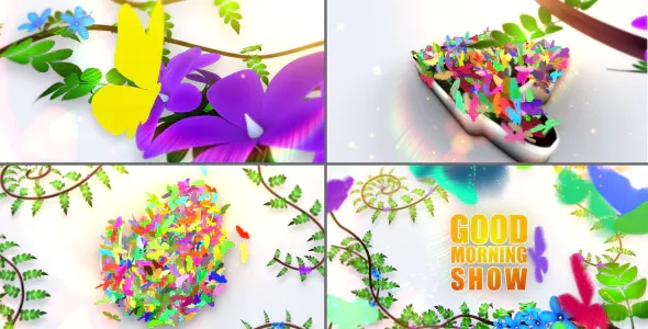 花开蝴蝶飞舞LOGO片头动画AE模板 Videohive Morning Theme Package花开,蝴蝶飞舞,飞舞,morning,theme - AE资源网 www.aeziyuan.com