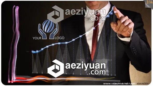 公司企业商务人士手势图表展示LOGO片头AE模板Videohive Business Chart - Logo Intro公司企业,商务人士,手势,图表,展示 - AE资源网 www.aeziyuan.com