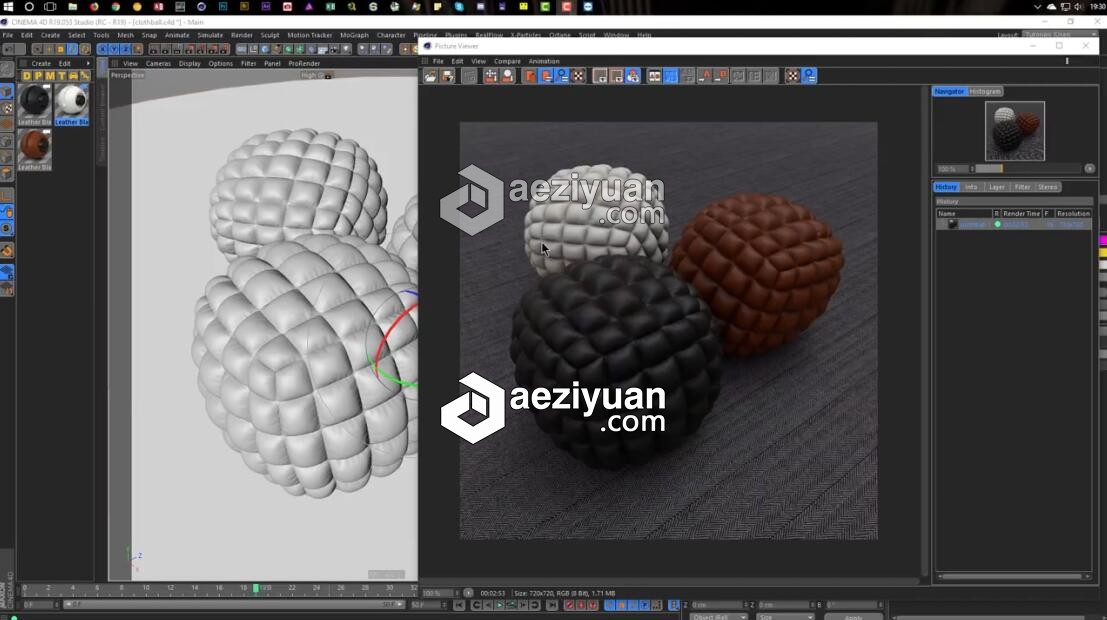 C4D布料动力学制作布料球体模型视频教程 Cloth Ball (CINEMA 4D Tutorial)布料,制作,球体,cinema,tutorial - AE资源网 www.aeziyuan.com