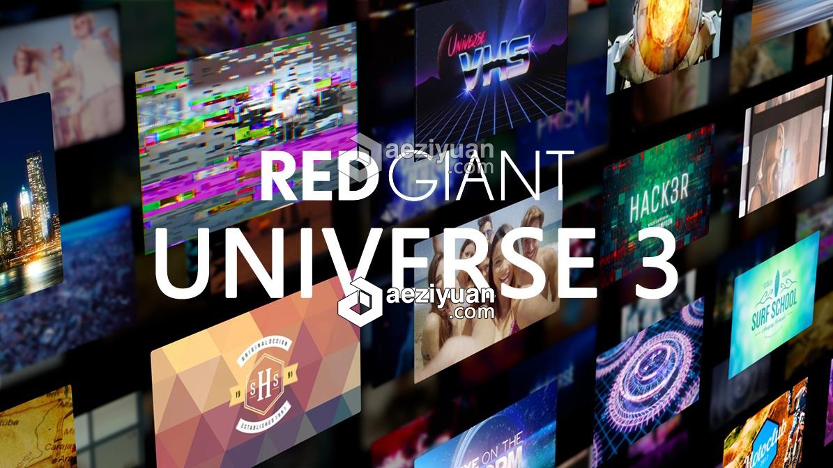 红巨人视觉特效和转场插件包 Red Giant Universe v3.1.5 Win序列号注册破解版巨人,视觉特效,转场,插件,giant - AE资源网 www.aeziyuan.com