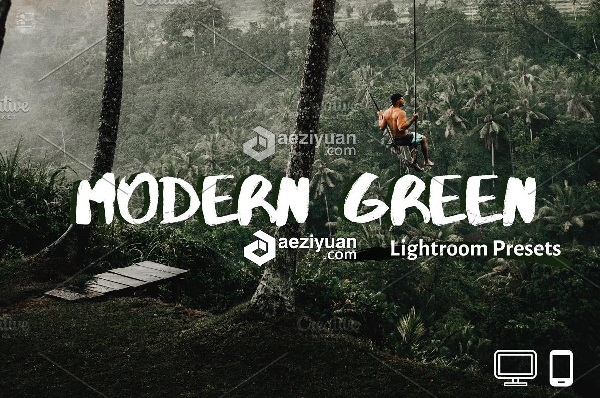 旅拍森系INS人像胶片风LR预设+APP预设 Green Lightroom Presets森系,人像,胶片,预设,green - AE资源网 www.aeziyuan.com