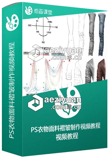 PS衣物面料褶皱制作视频教程 Creating Realistic Wrinkles and Folding Fabric衣物,面料,褶皱,creating,realistic - AE资源网 www.aeziyuan.com