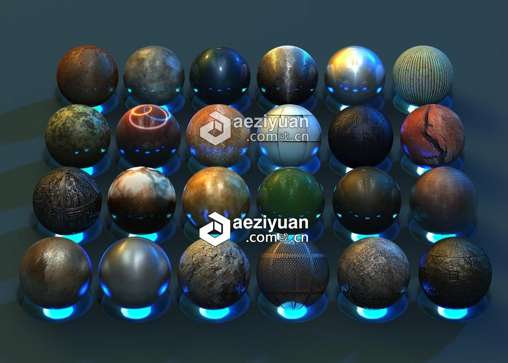 1G的C4D材质球 Cinema4d Material Pack for C4D C4D材质材质,cinema4d,material - AE资源网 www.aeziyuan.com