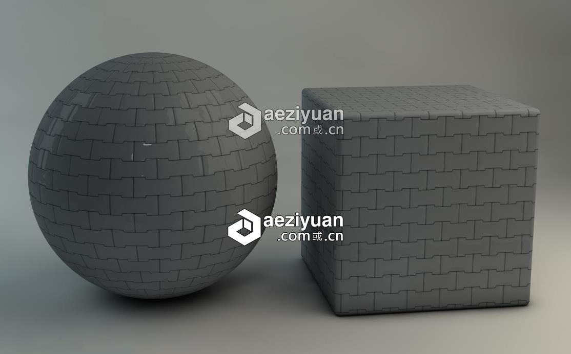 灰色工字地砖C4D材质 Custom Area Tile C4d Material C4D材质灰色,地砖,材质,material - AE资源网 www.aeziyuan.com